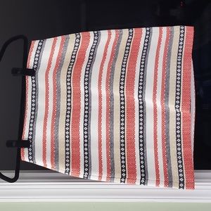 Woman's skirt - multiple stripe - orange, black and white.  Brand new/never worn